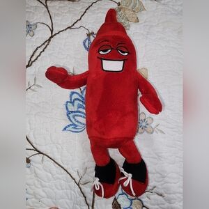 💜Chicago Dogs Baseball Ketchup Mascot 10" Plush Stuffed Animal - Red - Funny